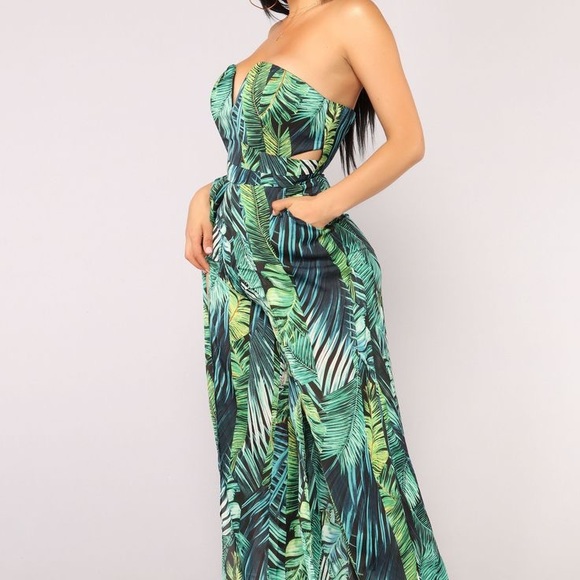 Brand New Tropical Jumpsuit (M) - Picture 1 of 6